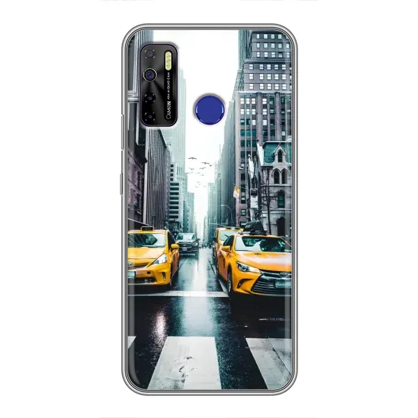 Чехол с рисунком «Такси» для TECNO Camon 15