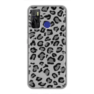 Чехол с леопардовым принтом на TECNO Camon 15 (Темный леопрад)