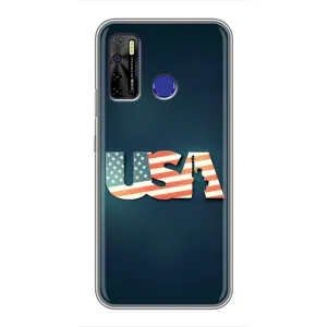 Чехол Флаг USA для TECNO Camon 15 (USA)