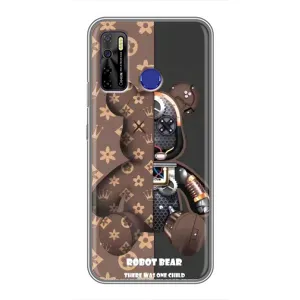 Силиконовый чехол для TECNO Camon 15 (Медмедь Луи Виттон)