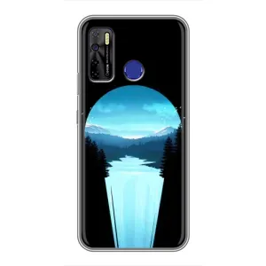 Летний Чехол на TECNO Camon 15 (Синий Водопад)