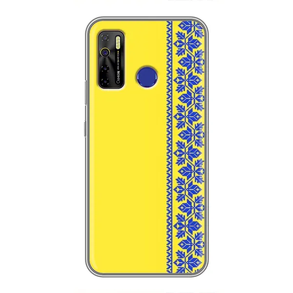 Чехол с рисунком «Вышиванка на желтом» для TECNO Camon 15 Чехол с рисунком «Вышиванка на желтом» для TECNO Camon 15