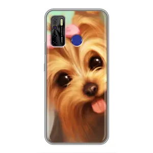 Чехол (ТПУ) Милые собачки для TECNO Camon 15 (Йоршенский терьер)