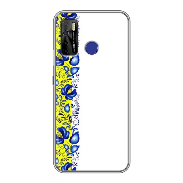 Чехол с рисунком «Желто-синяя вышиванка» для TECNO Camon 15 Чехол с рисунком «Желто-синяя вышиванка» для TECNO Camon 15