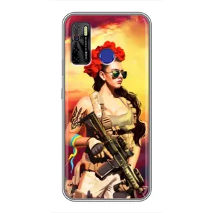 ЗСУ Чехлы (TPU) для TECNO Camon 15 (Женщина солдат)