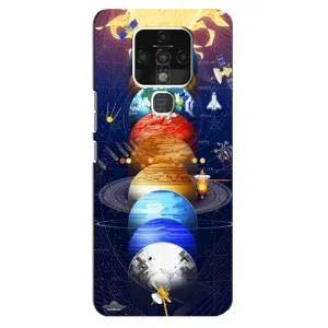 Чехол (ТПУ) с планетами на TECNO Camon 16 Pro (Арт планети)