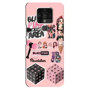 Чехлы с картинкой для TECNO Camon 16 Pro (BLACK PINK коллаж)