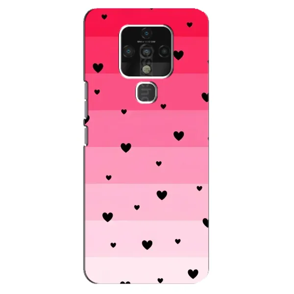 Чехол с рисунком «Чорные сердечки» для TECNO Camon 16 Pro Чехол с рисунком «Чорные сердечки» для TECNO Camon 16 Pro