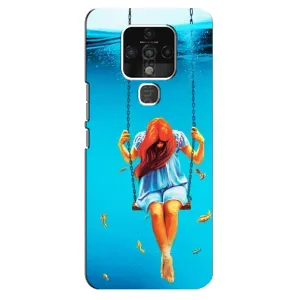 Чохол Стильні дівчата на TECNO Camon 16 Pro (Дівчина на гойдалці)