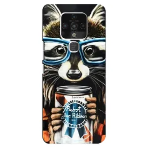 Силіконовий Чохол з Энотами на TECNO Camon 16 Pro (Єнот в окулярах)