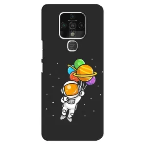 Силиконовый Чехол с принтом "Космонавты" на TECNO Camon 16 Pro (Космонавт с шариками)