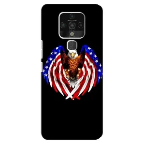 Чохол Прапор USA для TECNO Camon 16 Pro (Крила США)