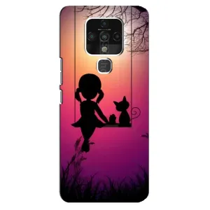 Девчачий Чехол для TECNO Camon 16 Pro (На качели)