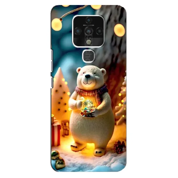 Чехол с рисунком «Новогодний ведмеженок» для TECNO Camon 16 Pro Чехол с рисунком «Новогодний ведмеженок» для TECNO Camon 16 Pro