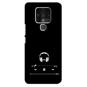 Чехол с картинками на черном фоне для TECNO Camon 16 Pro (Плеер)