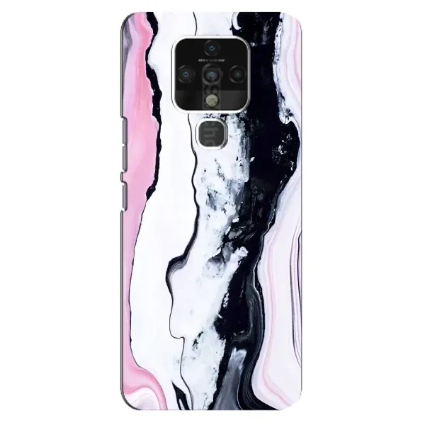 Чехол с рисунком «Розовый мрамор» для TECNO Camon 16 Pro