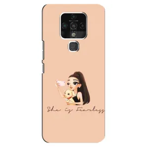 Силіконовый Чохол на TECNO Camon 16 Pro з картинкой Модных девушек (З собакою)