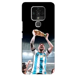 Чехлы Лео Месси Аргентина для TECNO Camon 16 Pro (Счастливый Месси)