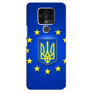 Чехол с Украинской символикой на Техно Камон 16 про (Украина это Европа)