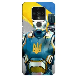 Силиконовый Чехол на TECNO Camon 16 Pro (Я-Украина) (Украинский робокоп)