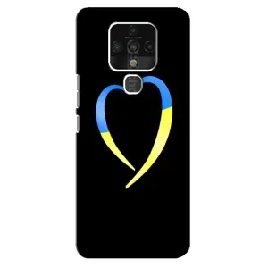 Силиконовый Чехол на TECNO Camon 16 Pro (Я-Украина) (Украинское сердце)