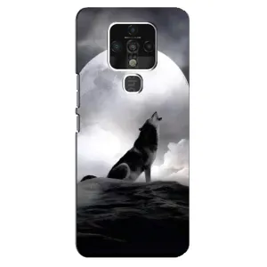 Чохол з Вовком на TECNO Camon 16 Pro (Вовк і місяць)