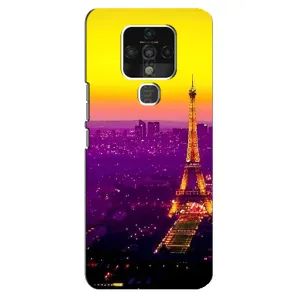 Чехол с Эйфелевой башней на TECNO Camon 16 Pro (Яркая башня)