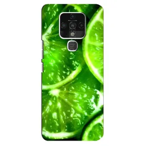 Чехол с изображением вкусной еды для TECNO Camon 16 Pro (Яркий ЛАЙМ)