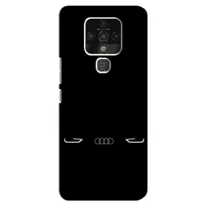 Силиконовый бампер с картинкой машины на TECNO Camon 16 SE (Силует Audi)