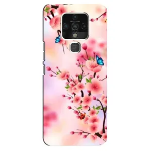 Чохол з картинкою Сакури на TECNO Camon 16 SE (Метелики на сакурі)