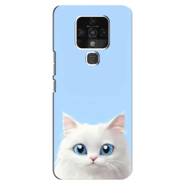 Чехол с рисунком «Белый кот» для TECNO Camon 16 SE Чехол с рисунком «Белый кот» для TECNO Camon 16 SE