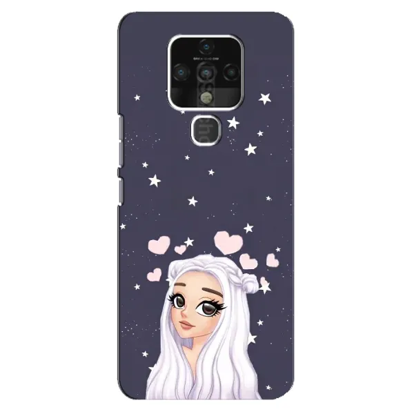 Чехол с рисунком «Девушка и сердечки» для TECNO Camon 16 SE Чехол с рисунком «Девушка и сердечки» для TECNO Camon 16 SE