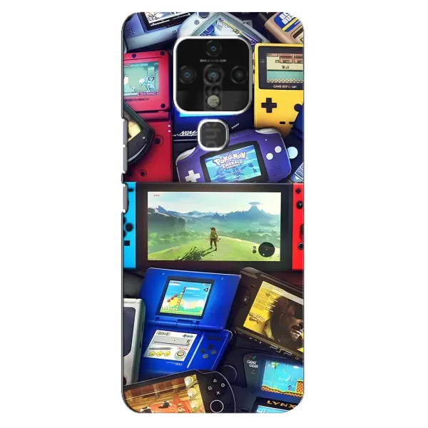 Чехол с рисунком «Джойстики» для TECNO Camon 16 SE Чехол с рисунком «Джойстики» для TECNO Camon 16 SE