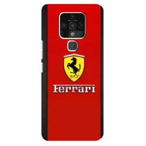 Силиконовый бампер с картинкой машины на TECNO Camon 16 SE (Ferrari Logo)