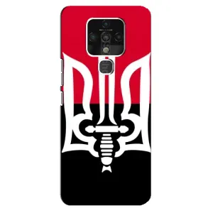 Чохли УПА (Червоно-Чорний) на TECNO Camon 16 SE (Герб України)