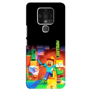 Чехлы для TECNO Camon 16 SE (Персонажи Майн Крафт) (Герой Майнкрафт)