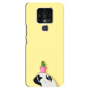 Бампер для TECNO Camon 16 SE с картинкой "Песики" (Кактус на голове)