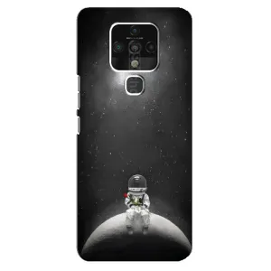 Силіконовый Чохол з принтом "Космонавти" на TECNO Camon 16 SE (Космонавт романтик)