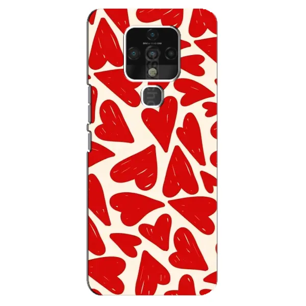 Чехол с рисунком «Красные сердечка» для TECNO Camon 16 SE Чехол с рисунком «Красные сердечка» для TECNO Camon 16 SE
