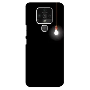 Чохол з картинками на чорному фоні для TECNO Camon 16 SE (Лампочка)