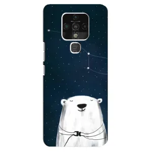 Силиконовый бампер с картинкой животных для TECNO Camon 16 SE (Медведица)