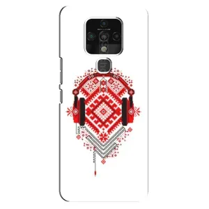 Силиконовый Чехол на TECNO Camon 16 SE с картинкой Вышиванки (Модная вышиванка)