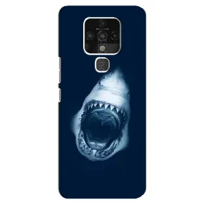 Силиконовый бампер с картинкой животных для TECNO Camon 16 SE (Пасть Акулы)