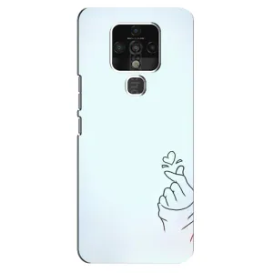 Чехлы (Знак сердечка) на TECNO Camon 16 SE (Сердце на голубом)