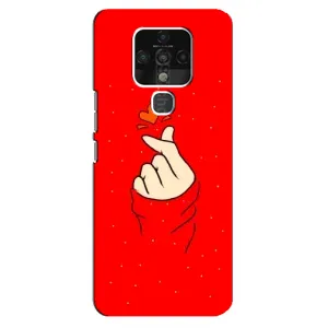 Чехлы (Знак сердечка) на TECNO Camon 16 SE (Сердце на красном)