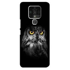 Чехлы с принтом СОВЫ для TECNO Camon 16 SE (Сова на чёрном)