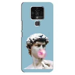 Бампер с принтом Мемы для TECNO Camon 16 SE (Статуя Давида)