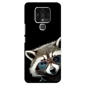 Силіконовий Чохол з Энотами на TECNO Camon 16 SE (Стильний Єнот)