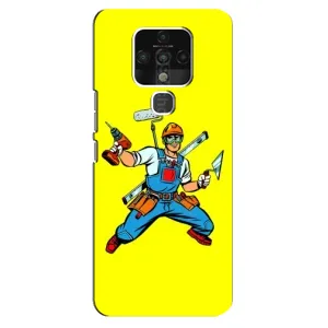 Силіконовий бампер (Працівники) на TECNO Camon 16 SE (Будівельник)