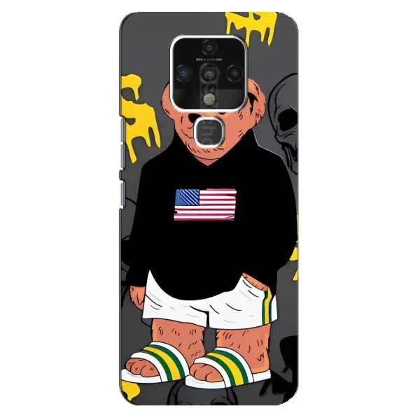 Чехол с рисунком «Teddy USA» для TECNO Camon 16 SE Чехол с рисунком «Teddy USA» для TECNO Camon 16 SE